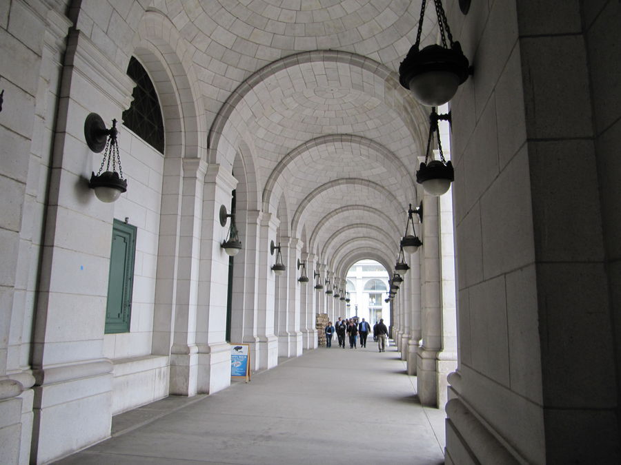 Initial scene outside of Union Station Initial scene outside of Union Station