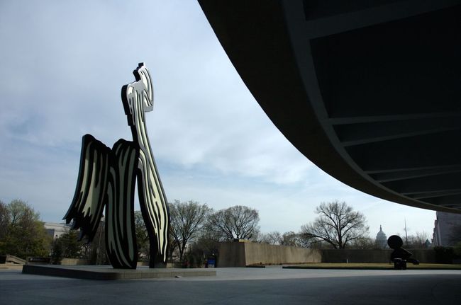 Sculptures in front of the Hirshorn (US Capitol in the distance)