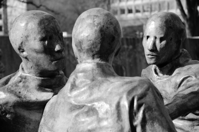 The Last Conversation by Juan Munoz. Hirshorn.