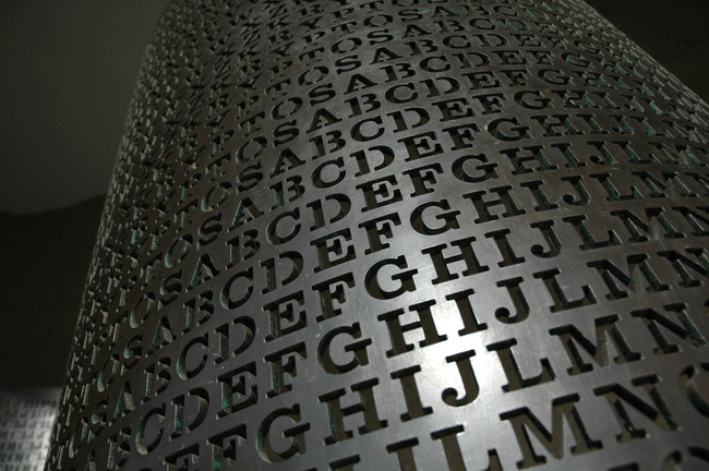 Random lettering sculpture outside the Hirshorn.