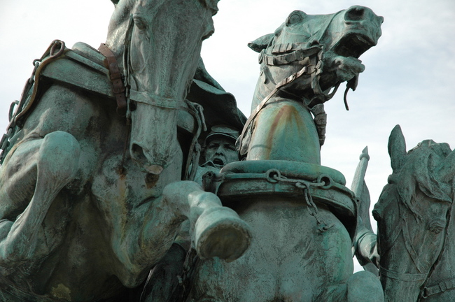 Sculpture directly in front of the Capitol 