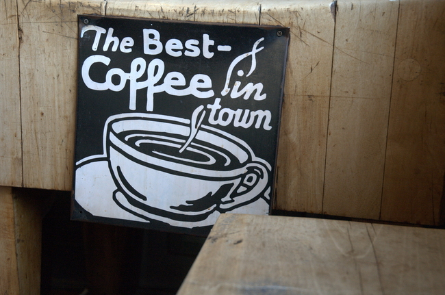 What pie shop would be complete without coffee?