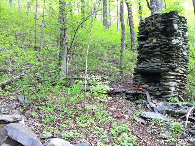 The remnants of a late 1800s residence