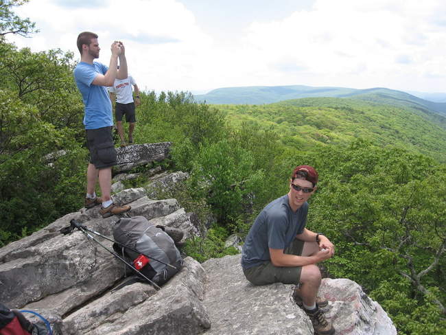 Taking a break at Wind Rock