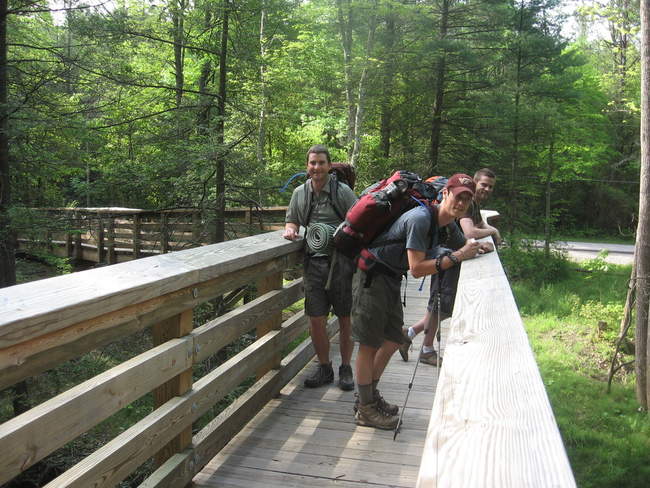 One of the few road crossings