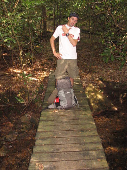 Tommy takes a break after a boring morning section