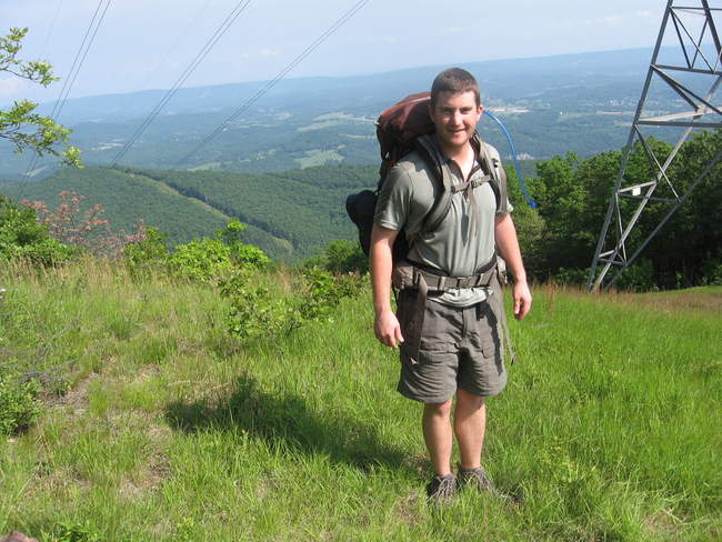 Scott under the power lines