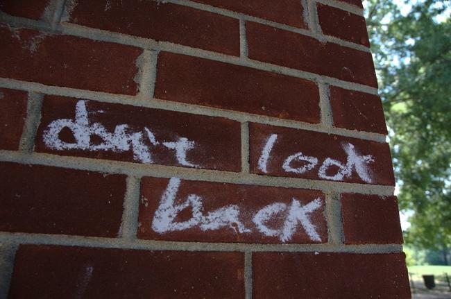 Graffiti on the Mary Washington campus