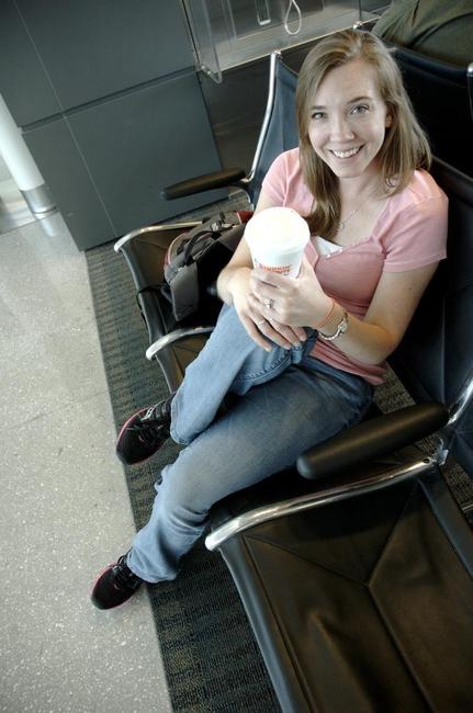 In Dulles before catching a long flight