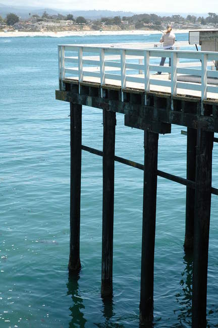 Fishing in blue water