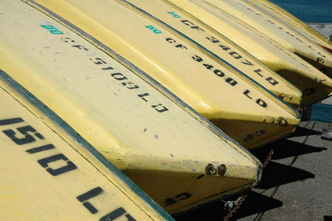 Boats up for rent on the wharf