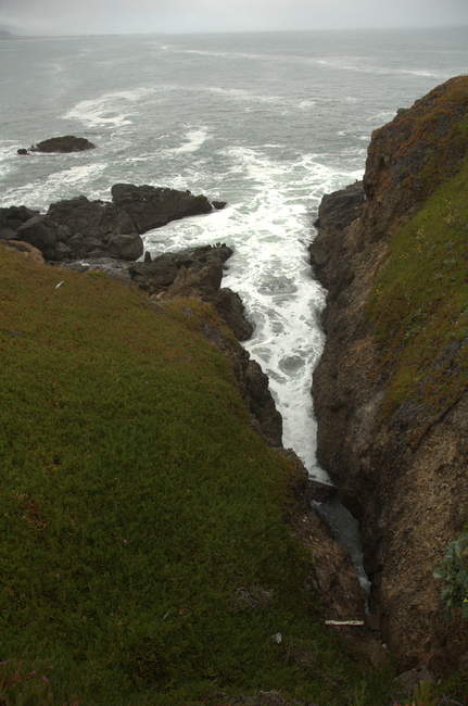 Looking down around the lighthouse