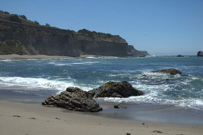 On the beach at Greyhound Rock