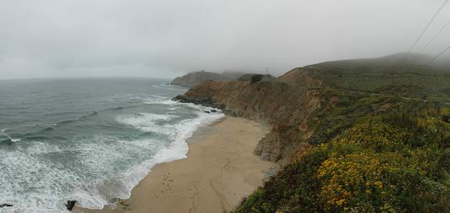 Bluffs topped with succulents