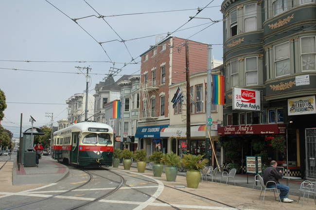 Castro Street on the F line of the Muni