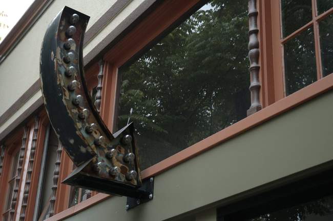 A downtown sight. I love these old pieces of decor.