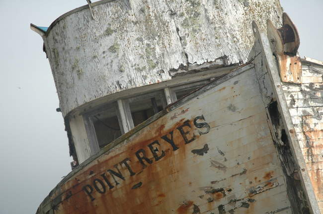 A closeup of the deterioration