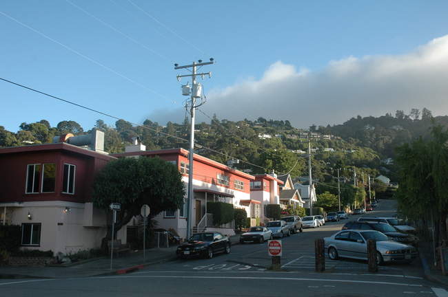The sun grazes over Sausalito