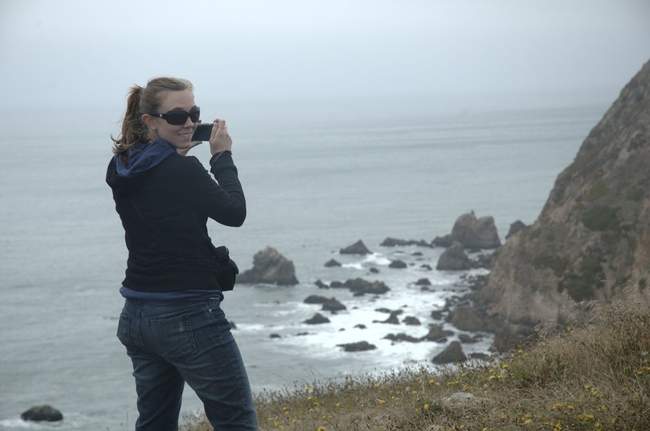 Kristin enjoying the view