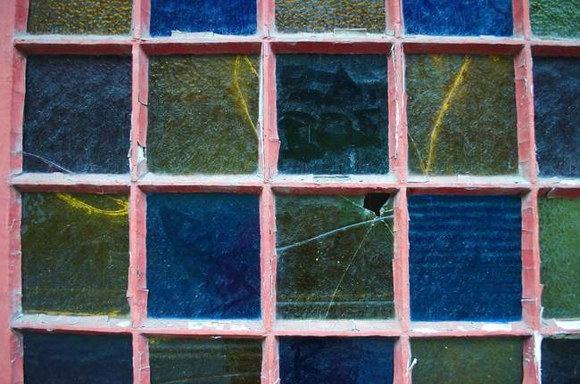 One broken pane of glass