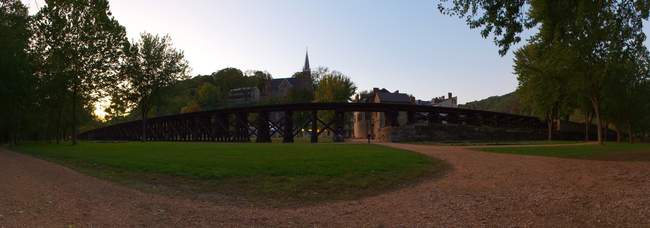 180 degree panorama of the lower town