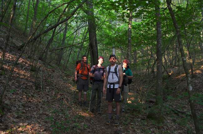 The team on the trail