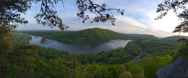 A little bit further to the left offers the best view from Weverton Cliff