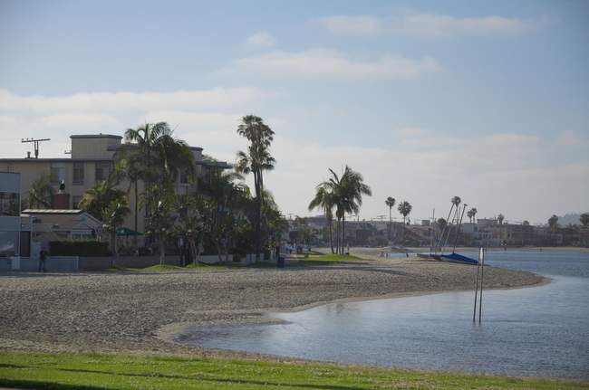 The bay as seen from the bus