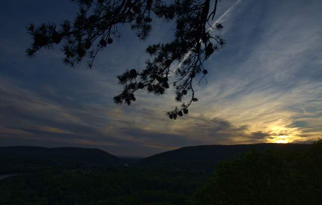 The sun sets over Weverton
Cliffs