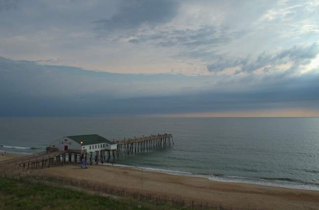 Morning view from the top floor of the Hilton