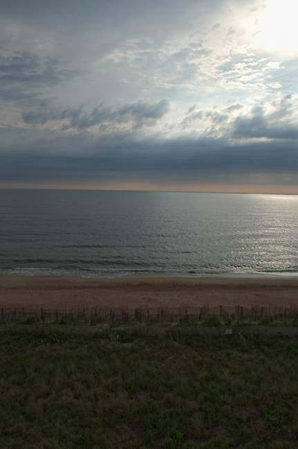 The sun rises over Kitty Hawk, NC