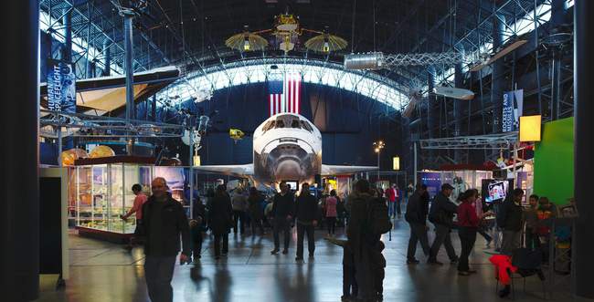 My favorite part of the museum - the shuttle Discovery!