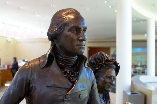 Mr. and Mrs. Washington greet us at the door.