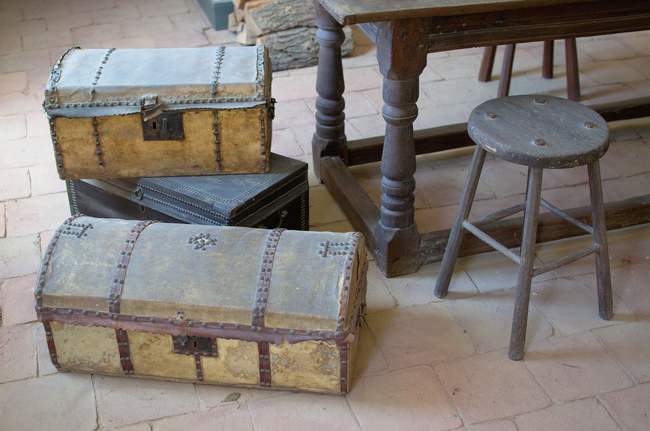 Making our way into the house.