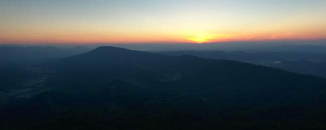 The view from McAfee Knob. Morning.