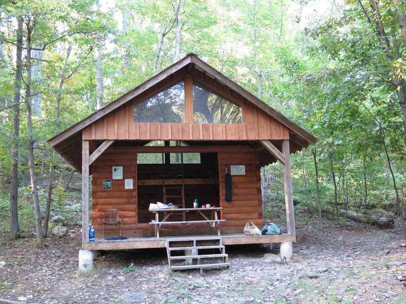 The new Rocky Run Shelter. The old one is much further down the hill.