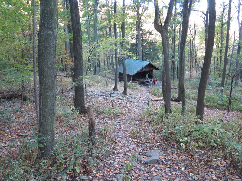 The trail out of Ensign Cowall Shelter