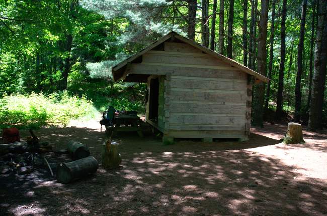 Saunders Shelter, where Firestarter and I got separated from the group