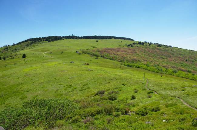 The Appalachian Trail cuts across the beautiful landscape near Elk Garden