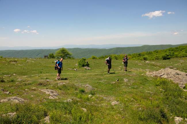The guys take a breather near Deep Gap
