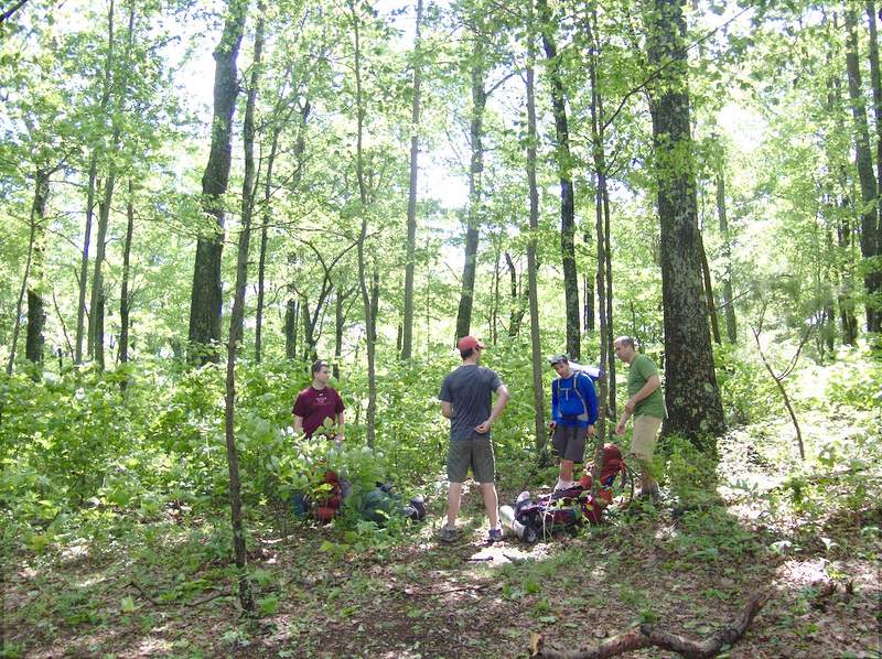 Taking a break in the big green tunnel