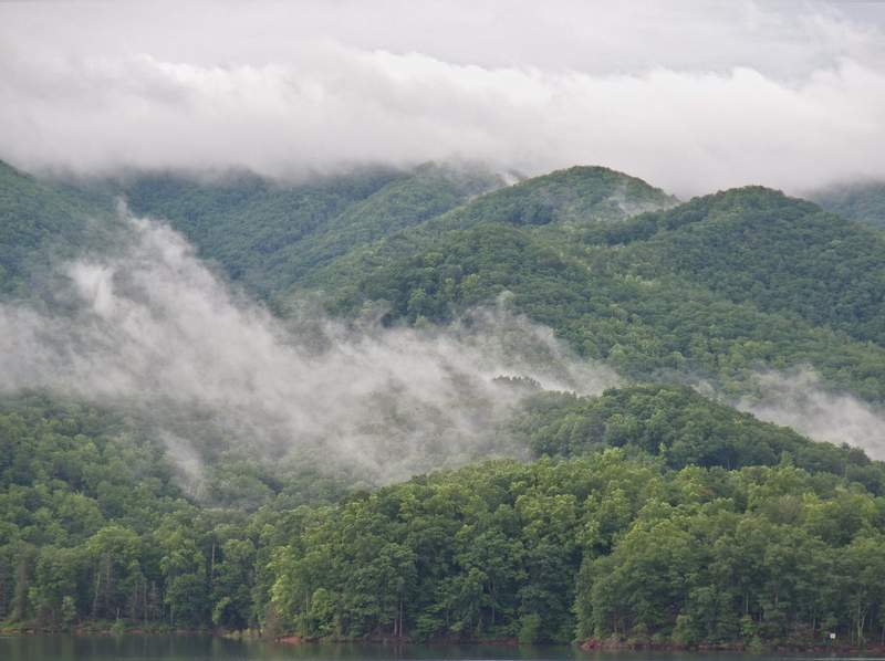 Looking out from one of the fingers