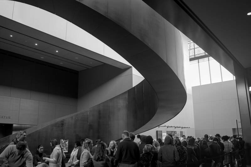 The inner staircase as we make our way out of the building through the crowd